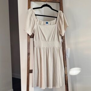 Old Navy Beige Textured Dress
